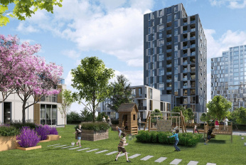 Modern residential quarter with developed infrastructure