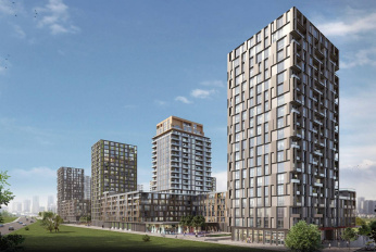 Modern residential quarter with developed infrastructure