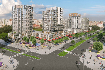 Modern residential quarter with developed infrastructure
