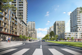 Modern residential quarter with developed infrastructure