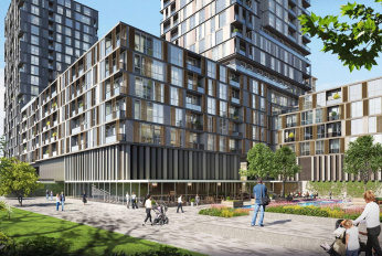 Modern residential quarter with developed infrastructure