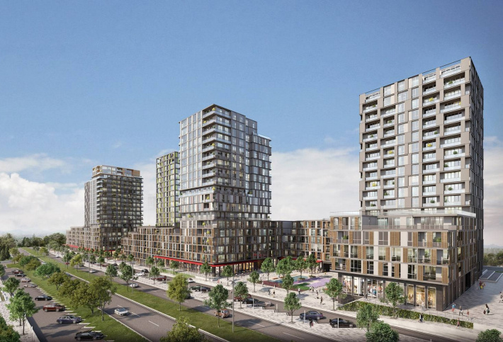 Modern residential quarter with developed infrastructure