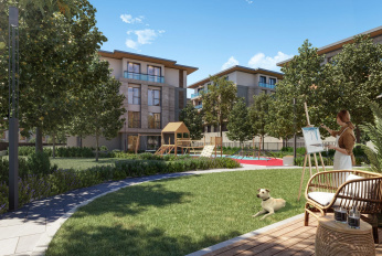 Modern residential quarter with extensive infrastructure