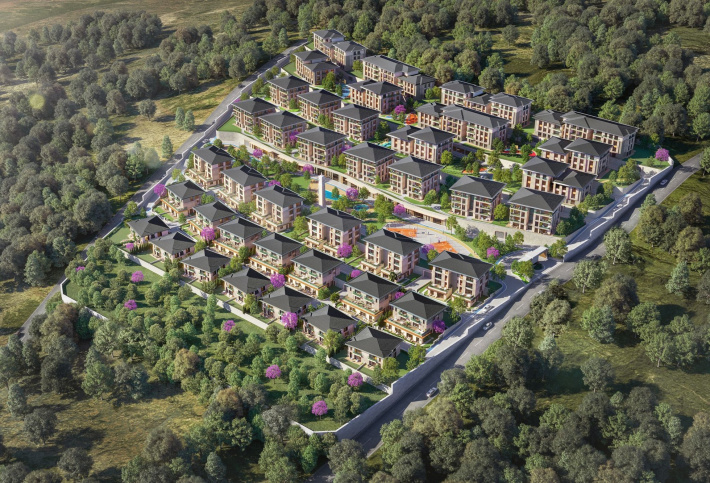 Modern residential quarter with extensive infrastructure