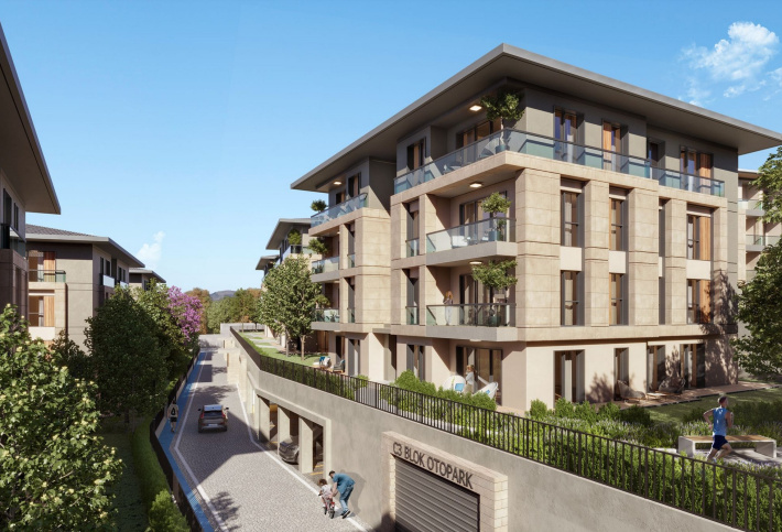 Modern residential quarter with extensive infrastructure