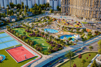 Multifunctional residential complex with golf course