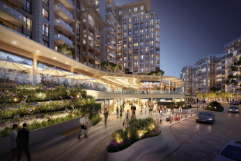 Multifunctional residential quarter with park