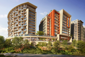 Multifunctional residential quarter with park