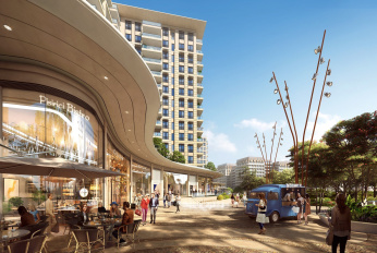 Multifunctional residential quarter with park