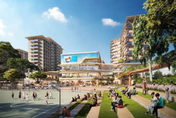 Multifunctional residential quarter with park