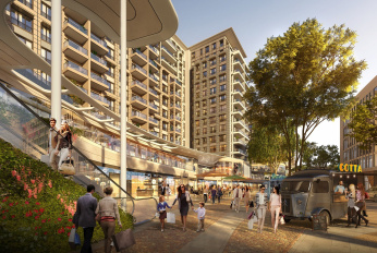 Multifunctional residential quarter with park