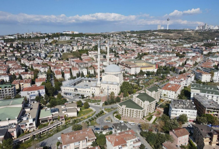 Residential complex off the coast with panoramic views of the Sea of Marmara.
