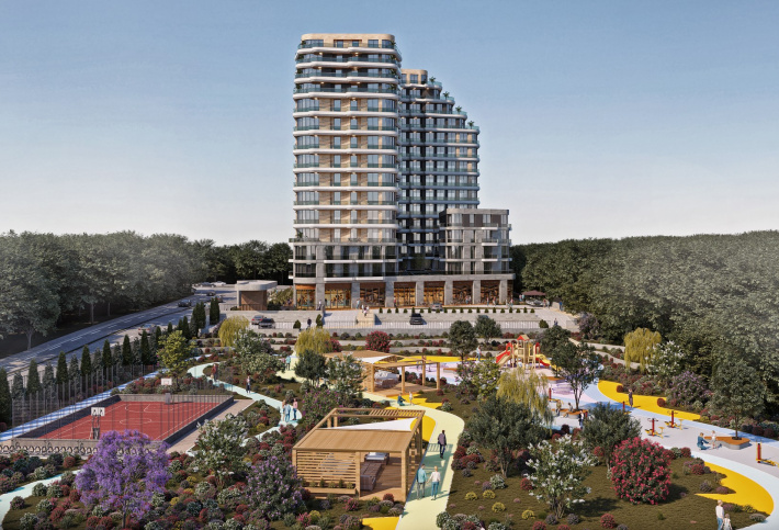 Residential complex with panoramic views and green areas