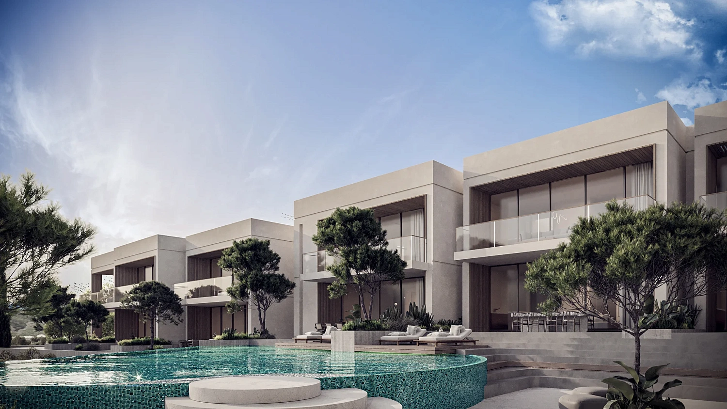 Blue View Residential Complex. With a view of azure.