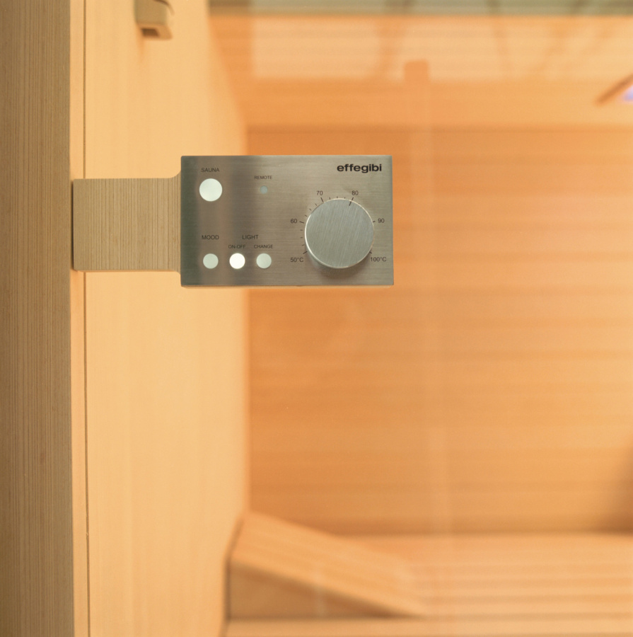 Photo Sauna Effe Sky Corner 60 SA 55 40 0021 Canadian hemlock, left-handed