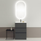 Photo Burgbad Lin20 sink cabinet 63 SGHE063F5381C0001*1 dark gray matte