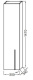 Photo Closet pencil 35x147 cm Jacob Delafon Nouvelle Vague EB3047G-M43 gentle aquamarine