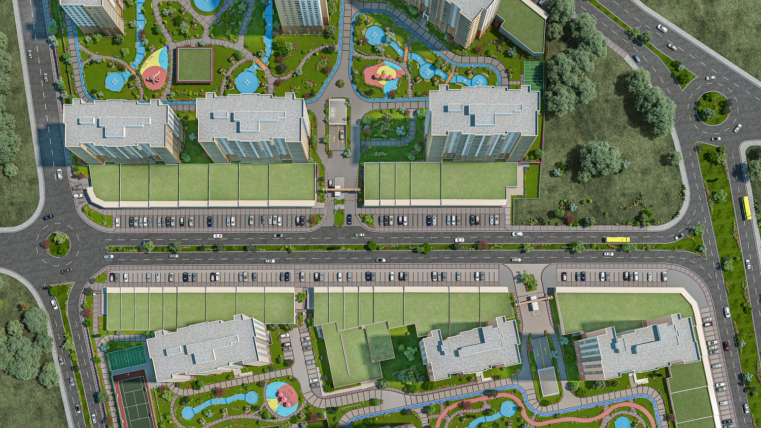 Cozy residential complex in a quiet area