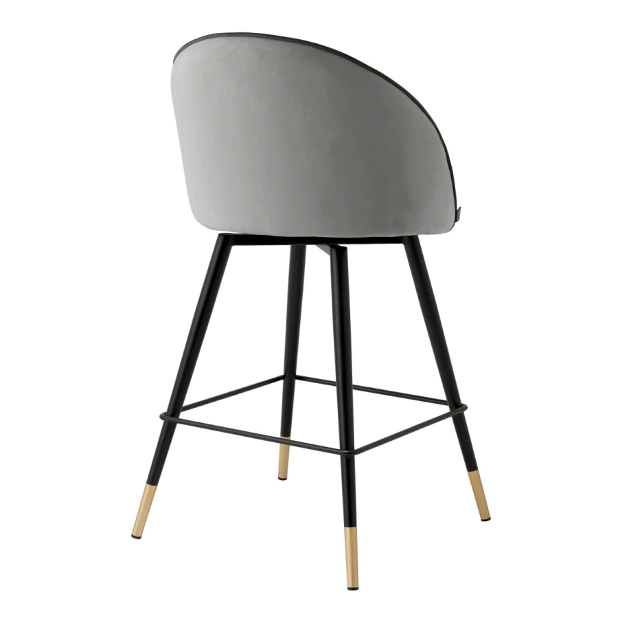 Photo Set of two Roche half-bar chairs (light grey)