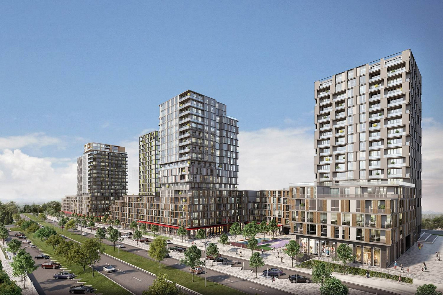 Modern residential quarter with developed infrastructure