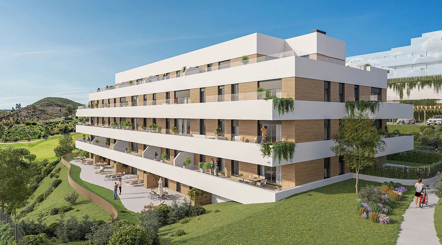 Apartment in new building Energy efficient houses overlooking the golf course in Mijas
