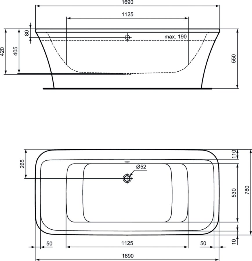Photo Ideal Standard Connect Air E113801 170x80
