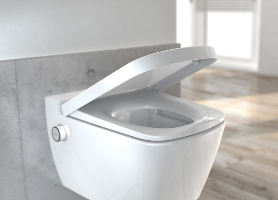 Photo Toilet TECE One 9700200 with hygienic shower function