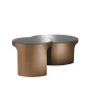 Photo Set of two Piemonte coffee tables (cast copper)