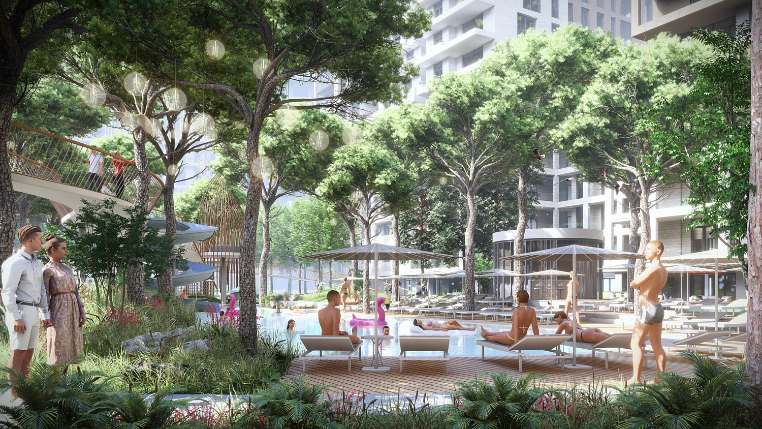 Luxury apartment with its own park