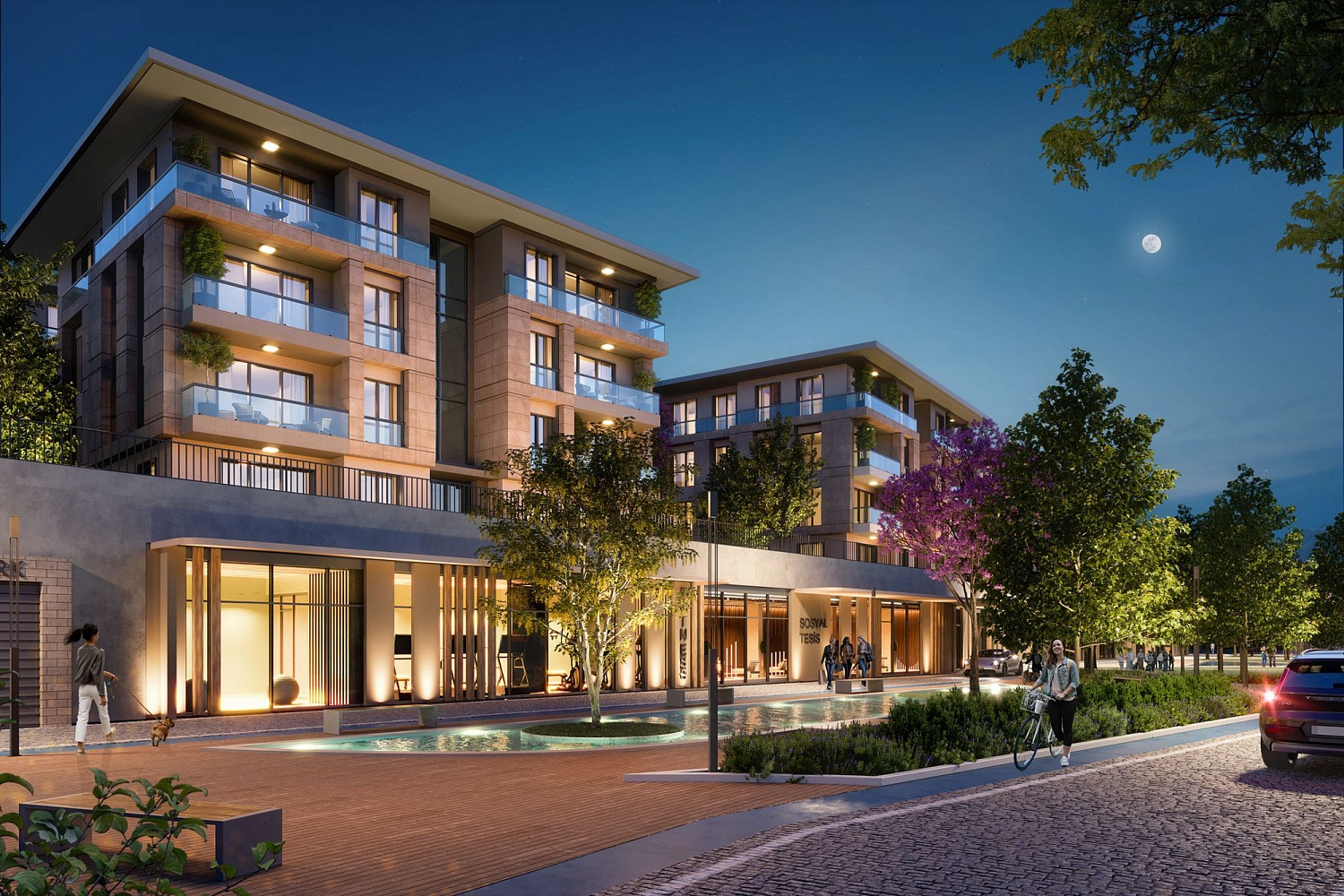 Modern residential quarter with extensive infrastructure