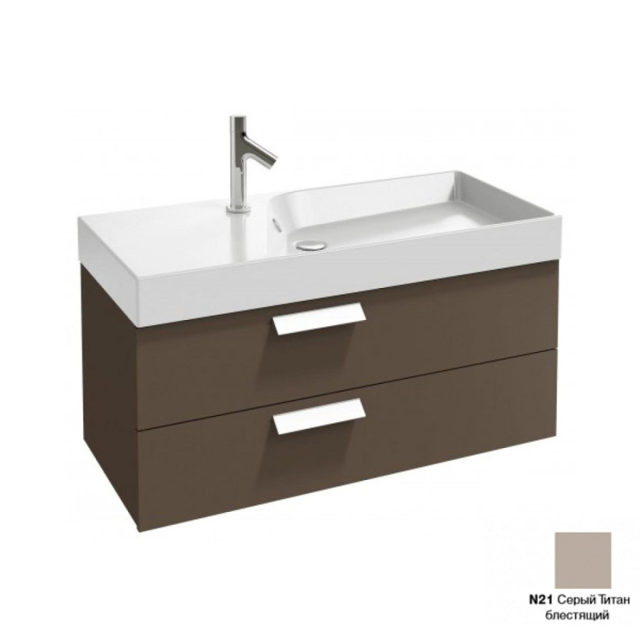 Photo Bathroom under the sink 100 cm Jacob Delafon Rythmik EB1304-N21, gray titanium glossy