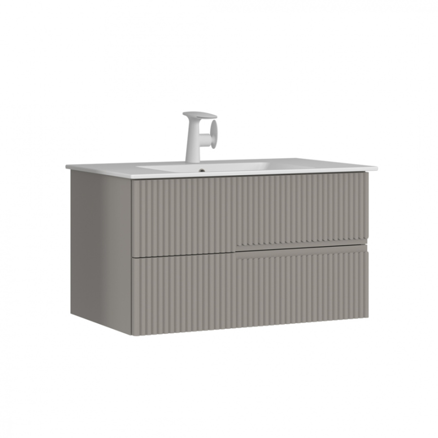Photo Orka Moonlight sink cabinet 90 5001502 Beige matte/white