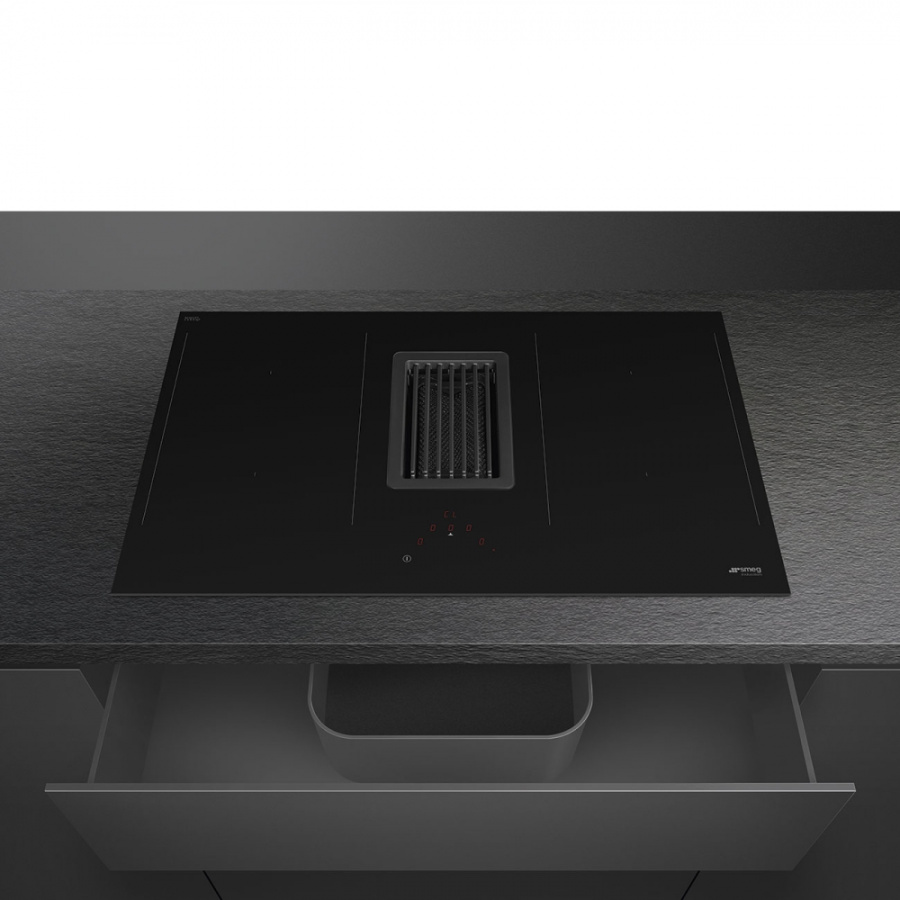 Photo Induction hob with built-in hood Smeg HOBD482D