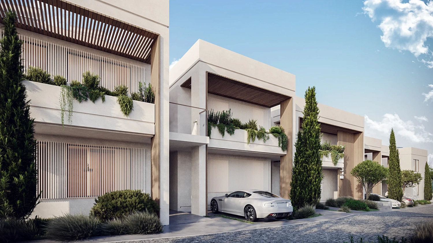 Photo Blue View Residential Complex. With a view of azure.
