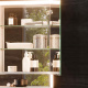 Photo Closet mirrored Keuco Royal Lumos 140 14306171304 with illumination and heated anodized silver