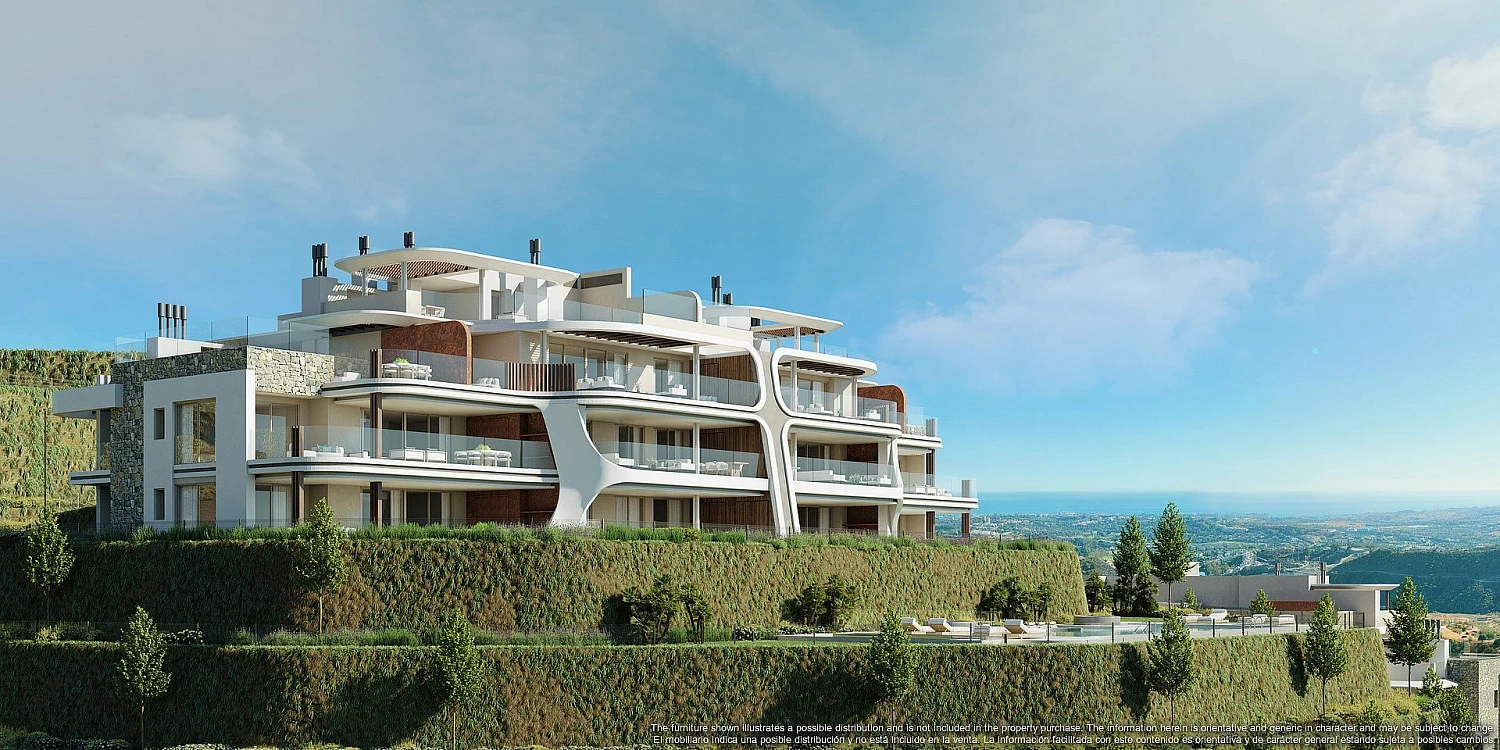 Apartment in a new building Apartments overlooking the lake in a country club in Benaavis