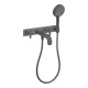 Photo Bath mixer Axor Citterio 39441340 with shower set grinded black chrome