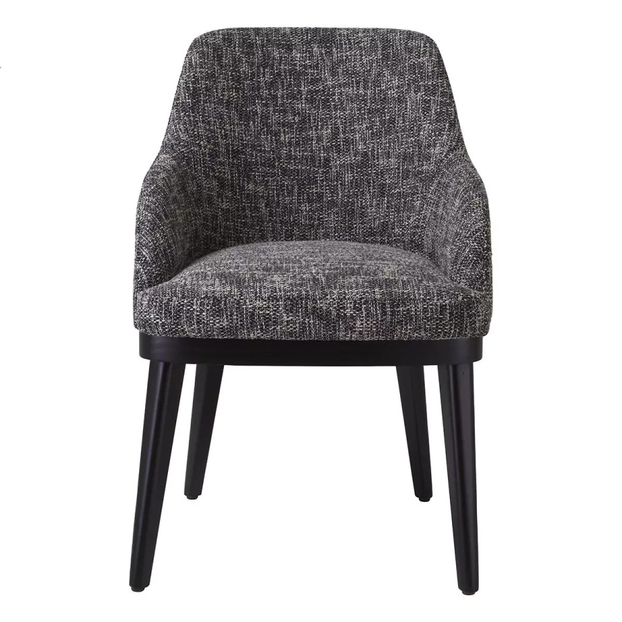 Photo Costa dining chair (with armrest, gray with ripples)