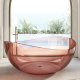 Photo Transparent bath Abber Kristall 150x150 AT9705Koralle pink