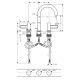 Photo Sink mixer Axor Uno 38054820 grinded nickel