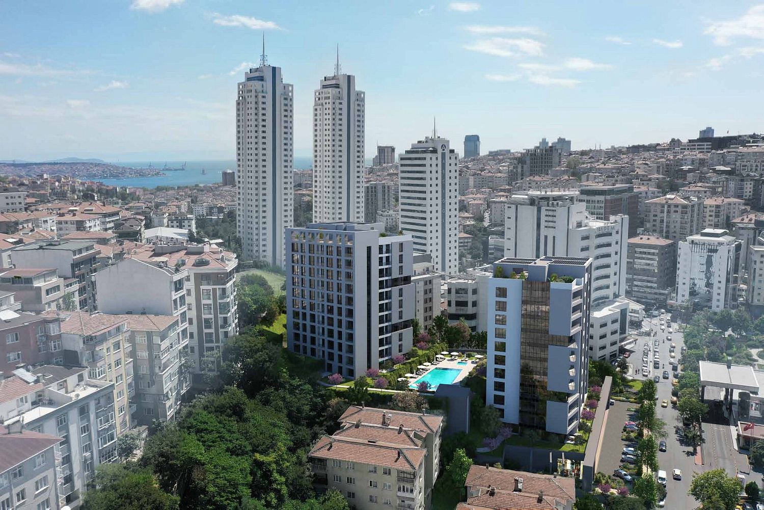 Modern residential complex in the city centre