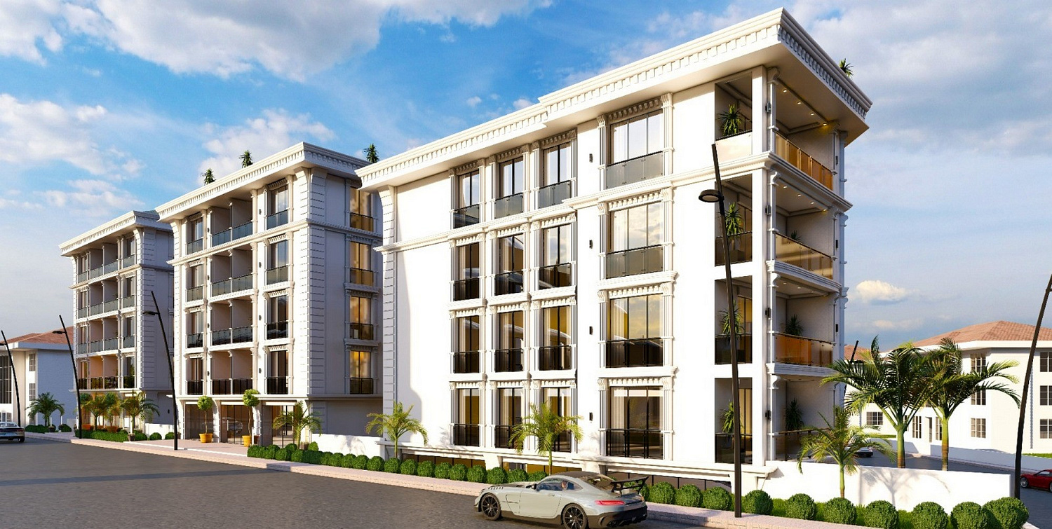Residential complex off the coast with panoramic views of the Sea of Marmara.