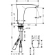 Photo Sink mixer hansgrohe PuraVida 15170000 electronic with temperature control