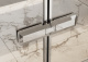 Photo Roca Acropolis door left with side panel 140h70 ZRU9307882 glossy chrome, glass transparent