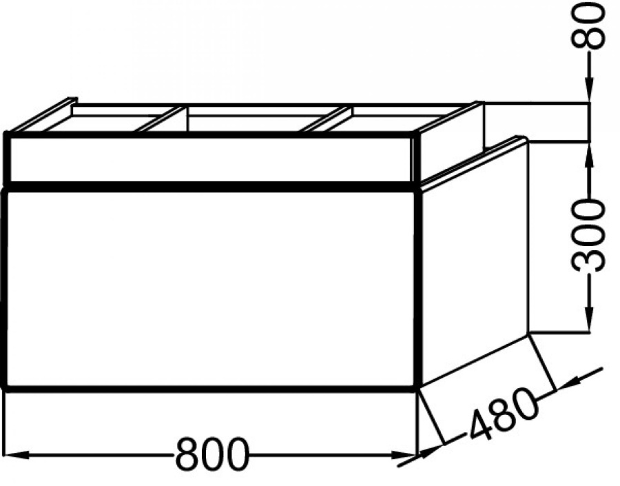 Photo Bathroom under the sink 80 cm Jacob Delafon Terrace EB1731RU-G1C-G1C, white shiny