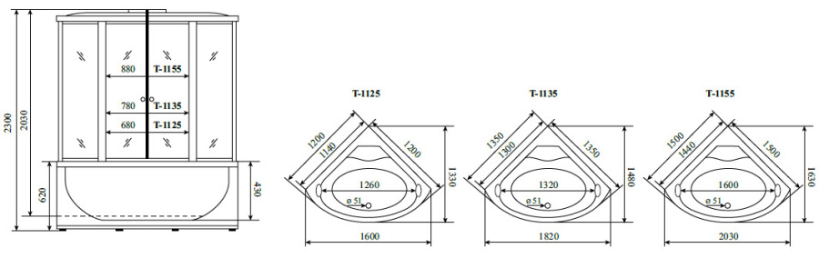 Photo Shower cabin Timo Standard T-1135