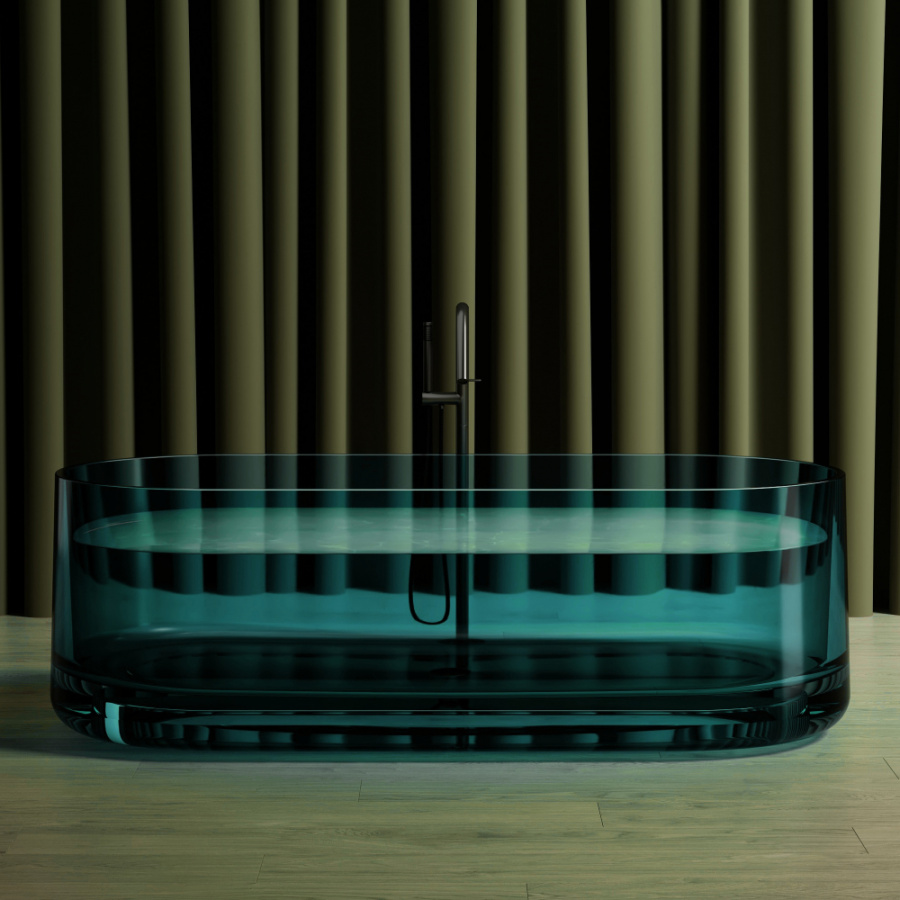 Photo Transparent bath Abber Kristall 170 AT9708Aquamarin turquoise