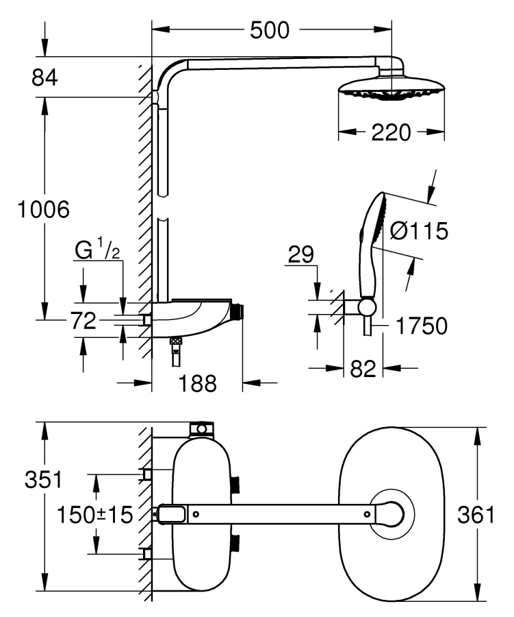Photo Grohe Rainshower SmartControl 26361000