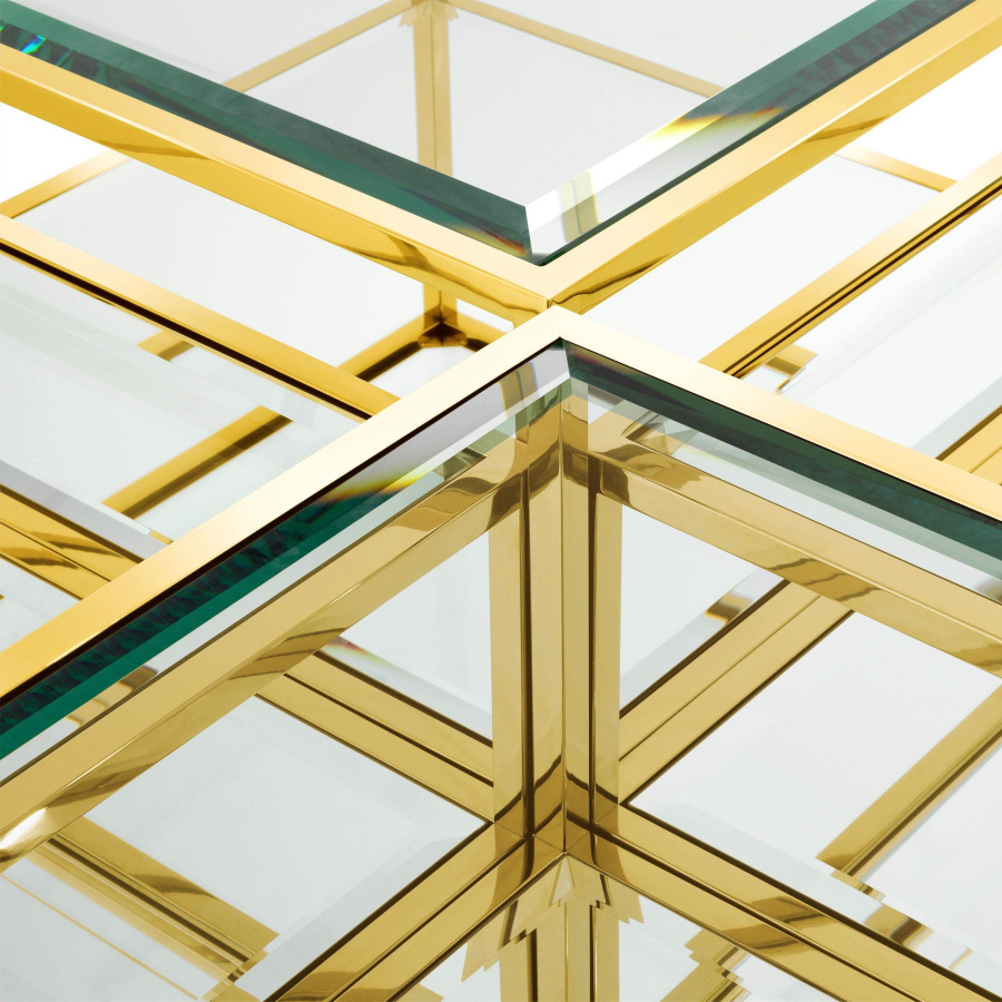 Photo A set of four Tortona coffee tables (golden finish)