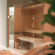 Photo Sauna Effe Sky Corner 60 SA 55 40 0021 Canadian hemlock, left-handed